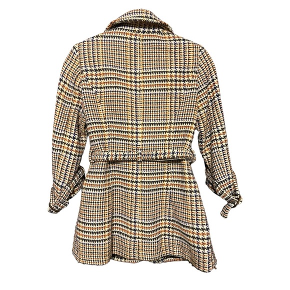 Vintage 60’s 70’s inspired Zara blazer coat plaid tweed jacket size S small. - Picture 3 of 13